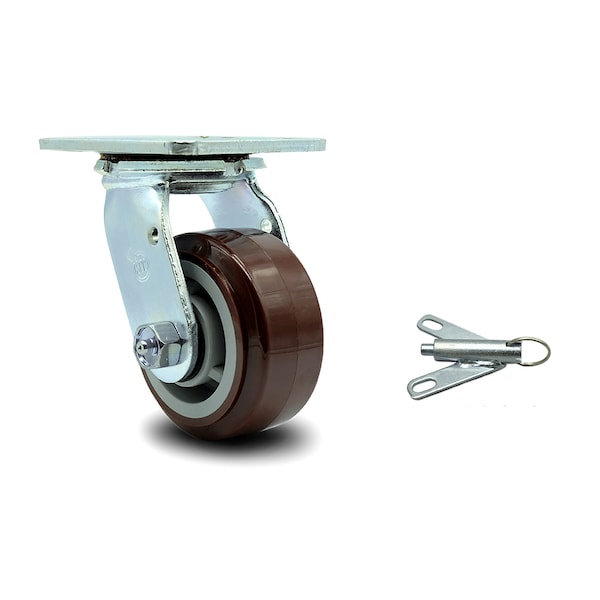 4 Inch Polyurethane Swivel Caster with Ball Bearing and Swivel Lock SCC